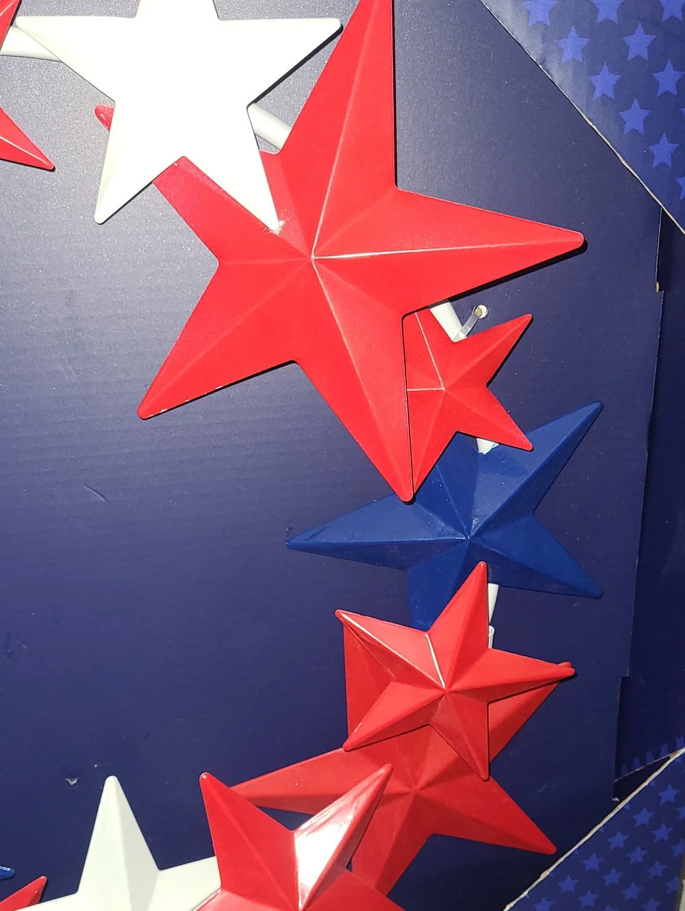 Liberty Lane Patriotic Star Wreath - Red White Blue - 19.5